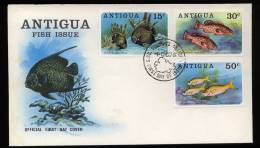 Antigua 1976 FDC Cover FISH FISHES FISCH - 1960-1981 Autonomía Interna