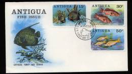 Antigua 1976 FDC Cover FISH FISHES FISCH - 1960-1981 Autonomie Interne