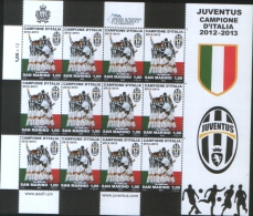 San Marino 2013 Minifoglio Juventus Campione D'italia   ** MNH - Nuovi