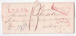 L. Càd BREDA De 1833 + L.P.B.3.R. + HOLLANDE/PAR/THIONVILLE.pour Paris - ...-1852 Préphilatélie
