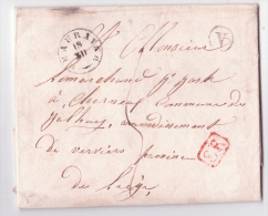 L. T18 BEAURAING /1841 + Boîte V De Déolémont Pour Liège - 1830-1849 (Independent Belgium)