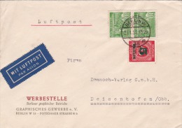 00233 Carta Por Correo Aereo De Berlin ADeisenhofen 1951 - Storia Postale