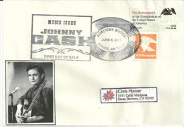 USA. Johnny Cash, Chanteur, Guitariste Et Auteur-compositeur De Musique Country Américain, Une Enveloppe Souvenir - Cantanti