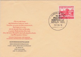 00237 Correo Primer Dia  De Berlin 1954 Ersttagsbrief - Briefe U. Dokumente