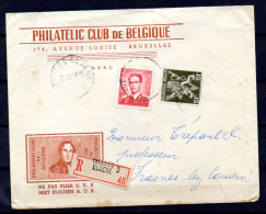 5F Lion Avec V Et 2F Rouge Baudouin, 688 Et 925  Sur Recommandé D’Ixelles, Cote 50 € - Covers & Documents