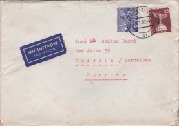00241 Carta De Berlin A Calella-Barcelona 1957 - Lettres & Documents