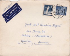 00256 De Alemania A Calella-Barcelona Correo Aereo - Cartas & Documentos