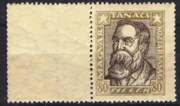 HUNGARY-1919.Portraits 80 Fillér With Blank Field On Leftside WMK Vertical MNH! Mi 265X. VERY RARE!! - Unused Stamps