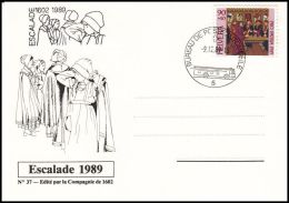 Switzerland 1989, Card "Escalade 1989" - Cartas & Documentos