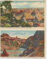 PIMA POINT And BRIGHT ANGEL TRAIL Grand Canyon Arizona USA 2 Postcards - Grand Canyon