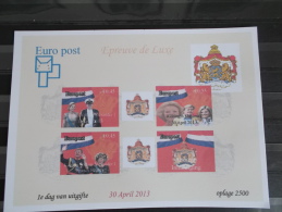 Nederland  2013 Stadspost   Koningin Beatrix - Koning Willem Alexander EPREUVE DE LUXE  Postsfris/neuf/mnh - Unused Stamps