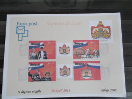 Nederland  2013 Stadspost   Koningin Beatrix - Koning Willem Alexander EPREUVE DE LUXE  Postsfris/neuf/mnh - Neufs