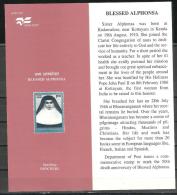 INDIA, 1996, 50th Death Anniversary Of Blessed Alphonsa, Humanitarian,  First Day Mumbai Cancellation - Brieven En Documenten