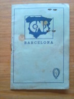 A404A-CARNET C.N.S. FALANGE ESPAÑOLA COMPLETO CON SELLO VIÑETA 50 CENTIMOS,MANRESA,BARCELONA 1940.CONTIENE TAMBIEN UNA E - Emisiones Nacionalistas