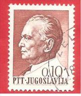 JUGOSLAVIA - USATO - 1966 - Presidente Tito 75th Birthday - 0,10 Din. - Michel YU 1233 - Used Stamps