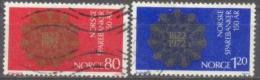 1971 Norwegian Savings Bank Mi 635-6 / Facit 667-8 / Sc 582-3 / YT 594-5 Used / Oblitéré / Gestempelt [hod] - Gebraucht