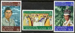 CAYMAN ISLANDS 25TH ANN. OF CORONATION OF QEII WOMAN 1978 SET OF 3 STAMPS MINT SG427-29 READ DESCRIPTION!! - Kaimaninseln