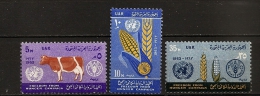 Egypte UAR 1963 N° 561 / 3 ** Campagne Mondiale Contre La Faim, Agriculture, FAO, Blé, Céréales, Vache, Maïs, Seigle - Ungebraucht