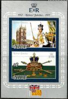 NIUE 25TH ANN. OF ACCESSION OF QEII WOMAN 1977 SET OF 2 STAMPS & M/S 2 X $1 & $2 MINT SG213-15 READ DESCRIPTION!! - Niue