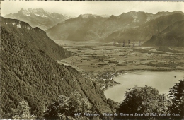 CP De VILLENEUVE " Plaine Du Rhône Et Dents Du Midid , Vues De Caux " . - Villeneuve