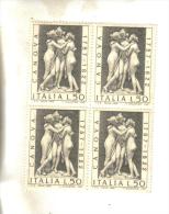 Francobolli Italia-quartina-canova  1972 - Blocks & Sheetlets