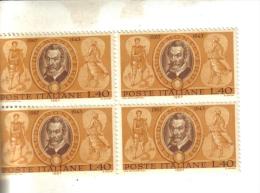 Francobolli Italia-quartina-claudio Monteverdi1967 - Blocks & Sheetlets