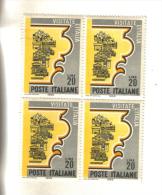 Francobolli Italia-quartina-visitate L'italia  -1966 - Blocks & Kleinbögen