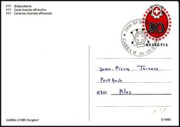 Switzerland 1985, Postal Stationery Burgdorf To Klas - Cartas & Documentos