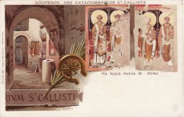 ROMA  /  Souvenir Des Catacombes De ST. CALLISTE - Cartolina Fine ´800 - Museums