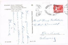 3971. Postal BUDAPEST (Hungria) 1963. Vista Desde Geilert Mountain - Lettres & Documents