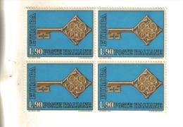 Francobolli Italia-quartina -europa-1968 - Blocks & Kleinbögen