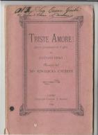 DC466-1893 POEMA-TRISTE AMORE Di GUSTAVO CENCI-edito A CAIRO Da BARBIER Nel 1893-musicato Da E.CURTI-solo TESTO - Theatre