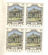 Francobolli Italia-quartina -roma -1973 - Blocks & Kleinbögen