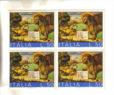 Francobolli Italia-quartina -salviamo Venezia -1973 - Blocks & Kleinbögen