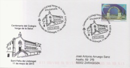 SPAIN. POSTMARK 100th ANNIV. SCHOOL "VERGE DE LA SALUT". SAN FELIU DE LLOBREGAT. 2013 - Franking Machines (EMA)