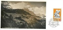 Braunwald - Terrasse Mit Glärnisch  (Markenabart)          1940 - Braunwald