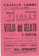 N-LODI-CASELLE LANDI-VOLANTINO VEGLIA DEL GELATI 7-8-1966 PERFETTO - Lodi