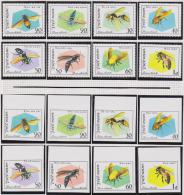 VIETNAM  DENT+NON DENT/IMPERF INSECTES ABEILLES 1982  YVERT N°315/22 MNH  **  Réf 3986 - Abejas