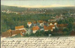 Litho Stadt Sulza Vom Aussichtsturm Wohnhäuser Zugstempel Z 265 - 5.7.1906 - Bad Sulza