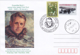 BYRD I EXPEDITION, FIRST FLIGHT OVER THE SOUTH POLE, SPECIAL COVER, 2000,ROMANIA - Antarktis-Expeditionen