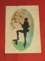 Fantaisies  -  PIERROT - Silhouette - Silhouetkaarten