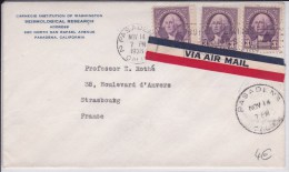 USA - 1936  - POSTE AERIENNE - ENVELOPPE AIRMAIL De PASADENA ( CALIFORNIE ) - - 1c. 1918-1940 Briefe U. Dokumente