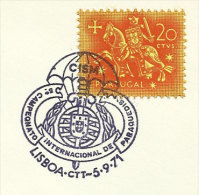 Portugal Cachet Commémoratif Championat Internationale Parachutisme 1971 Event Postmark World Parachuting Championship - Parachutespringen