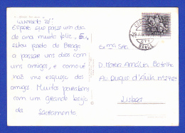 CARTE POSTALE  -- CORREIOS . BRAGA - 29 JUN. 70? -  2 SCANS - Cartas & Documentos