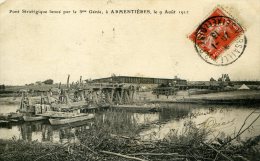 59-ARMENTIERES..PONT STRATEGIQUE LANCE PAR LE 5eme GENIE,LE 9 AOUT 1912....CPA ANIMEE - Armentieres
