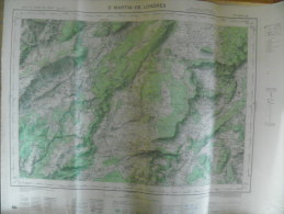 CARTE GEOGRAPHIQUE - St Martin De Londres - Villages Angles L´Escoulet - Corconne - Berbedet/Causse De La Salle- Montaud - Cartes Topographiques