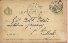 LEVELEZO-LAP, Ujvidek - Futtak, 1906., Hungary, Carte Postale - Briefe U. Dokumente