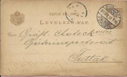 LEVELEZO-LAP, Budapest - Futtak, 1898., Hungary, Carte Postale - Storia Postale