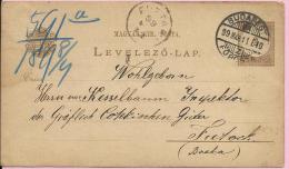 LEVELEZO-LAP, Budapest - Futtak, 1899., Hungary, Carte Postale - Cartas & Documentos