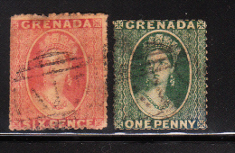 Grenada Queen Victoria 2v Used - Grenada (...-1974)